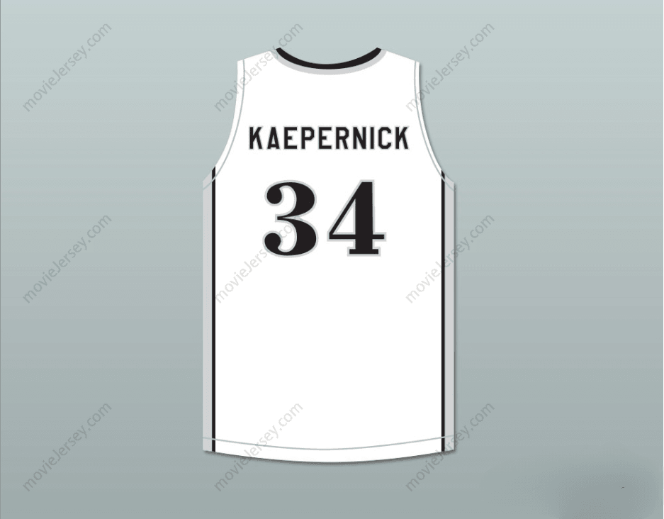 CUSTOM ANY Name Number COLIN KAEPERNICK 34 JOHN H. PITMAN HIGH SCHOOL PRIDE WHITE BASKETBALL JERSEY 2 Top Stitched S-6XL