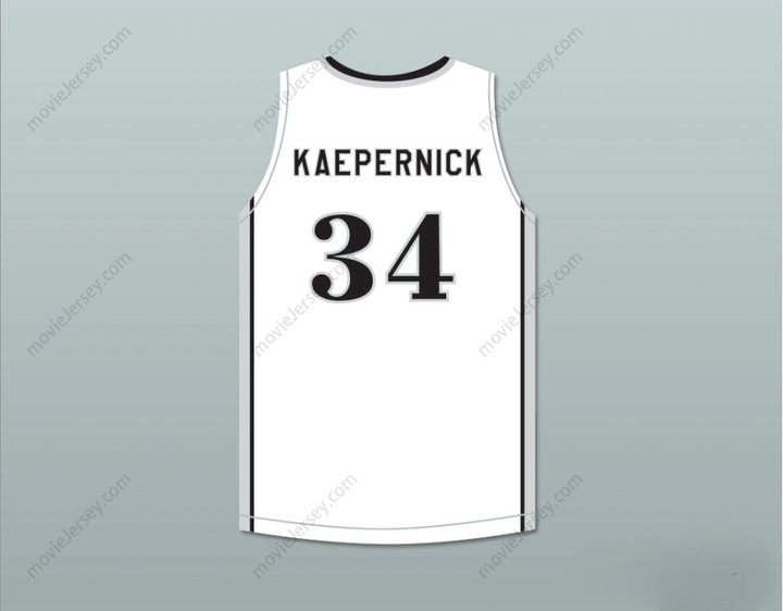 CUSTOM ANY Name Number COLIN KAEPERNICK 34 JOHN H. PITMAN HIGH SCHOOL PRIDE WHITE BASKETBALL JERSEY 2 Top Stitched S-6XL