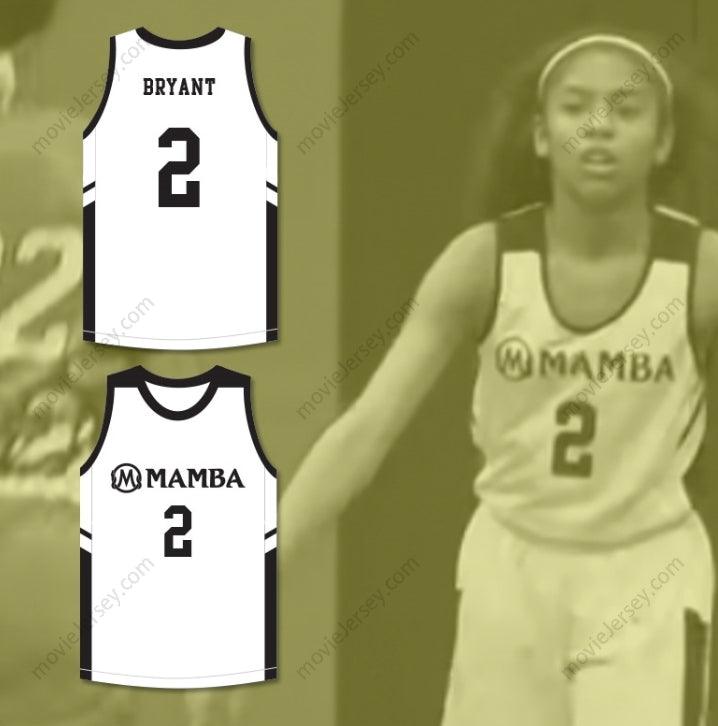 CUSTOM ANY Name Number GIANNA BRYANT 2 MAMBA BALLERS WHITE BASKETBALL JERSEY VERSION 2 Top Stitched S-6XL