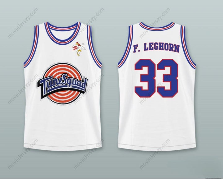 CUSTOM ANY Name Number SPACE JAM FOGHORN LEGHORN 33 TUNE SQUAD BASKETBALL JERSEY WITH FOGHORN LEGHORN PATCH Top Stitched S-6XL