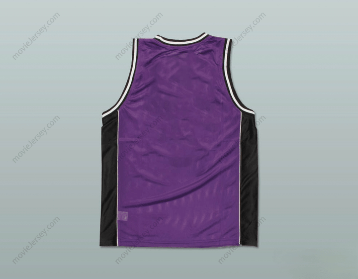 CUSTOM ANY Name Number PLAIN BASKETBALL JERSEY PURPLE-BLACK-WHITE Top Stitched S-6XL