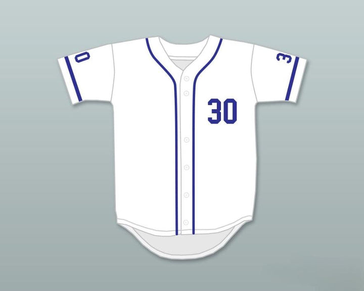 Custom Any Name Number MIKE VITAR BENNY 'THE JET' RODRIGUEZ 30 WHITE BASEBALL JERSEY THE SANDLOT Top Stitched S-6XL
