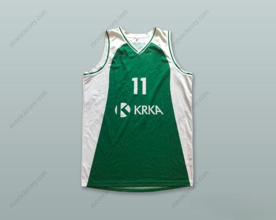 CUSTOM ANY Name Number  ZIGA DIMEC 11 KK KRKA NOVO MESTO SLOVENIA GREEN BASKETBALL JERSEY Top Stitched S-6XL