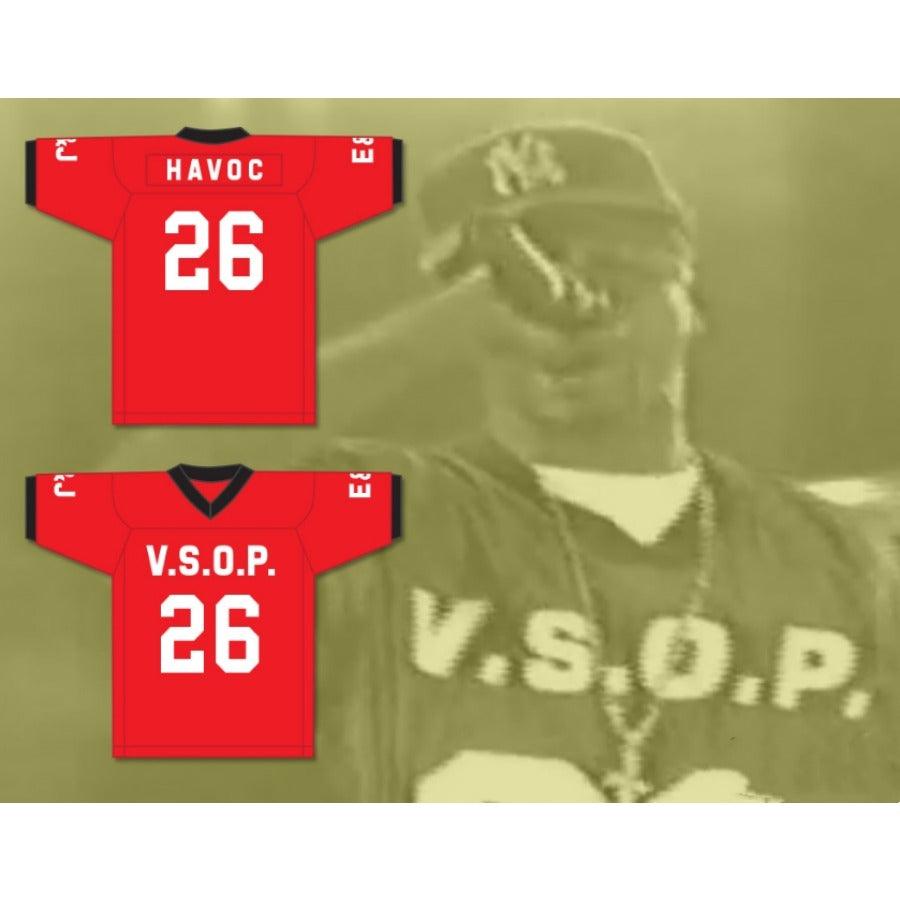 CUSTOM ANY Name Number HAVOC 26 V.S.O.P. RED FOOTBALL JERSEY All Stitched S-6XL