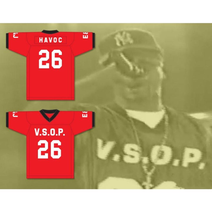 CUSTOM ANY Name Number HAVOC 26 V.S.O.P. RED FOOTBALL JERSEY All Stitched S-6XL
