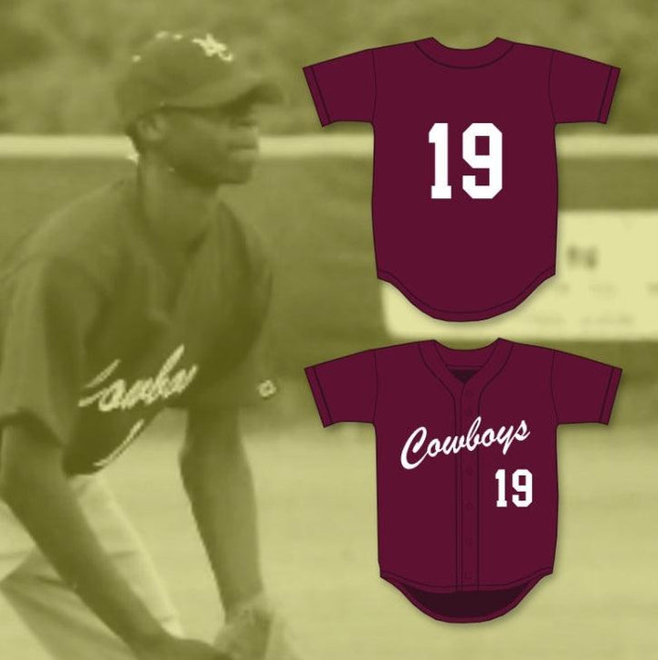Custom Any Name Number LORENZO CAIN 19   HIGH SCHOOL COWBOYS MAROON BASEBALL JERSEY 1 Top Stitched S-6XL