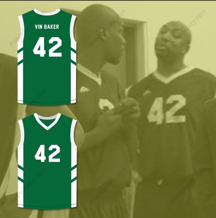 CUSTOM ANY Name Number VIN BAKER 42 GREEN BASKETBALL JERSEY DENNIS RODMAN'S BIG BANG IN PYONGYANG Top Stitched S-6XL