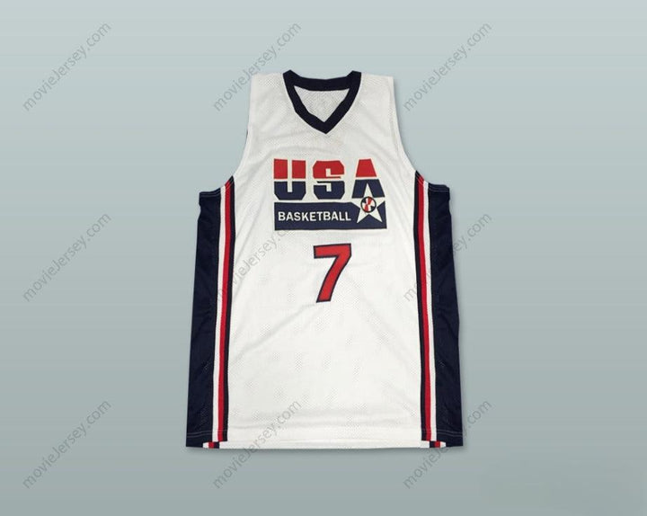 CUSTOM ANY Name Number LARRY BIRD 7 USA HOME BASKETBALL JERSEY Top Stitched S-6XL