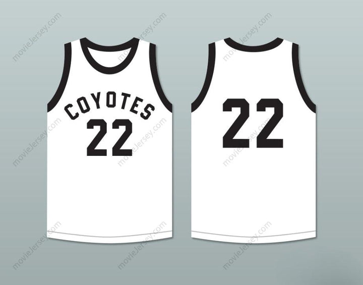 CUSTOM ANY Name Number PLAYER 22  HIGH SCHOOL COYOTES WHITE BASKETBALL JERSEY Top Stitched S-6XL