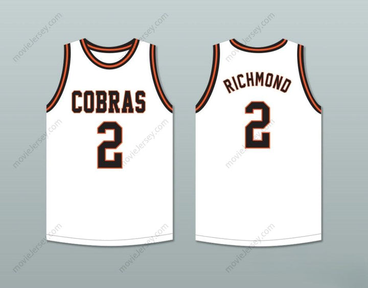 CUSTOM ANY Name Number MITCH RICHMOND 2 BOYD H.  HIGH SCHOOL COBRAS WHITE BASKETBALL JERSEY Top Stitched S-6XL