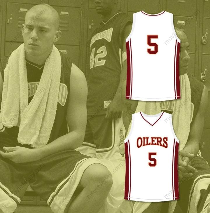 CUSTOM ANY Name Number JASON LYLE 5 RICHMOND OILERS AWAY BASKETBALL JERSEY COACH CARTER Top Stitched S-6XL