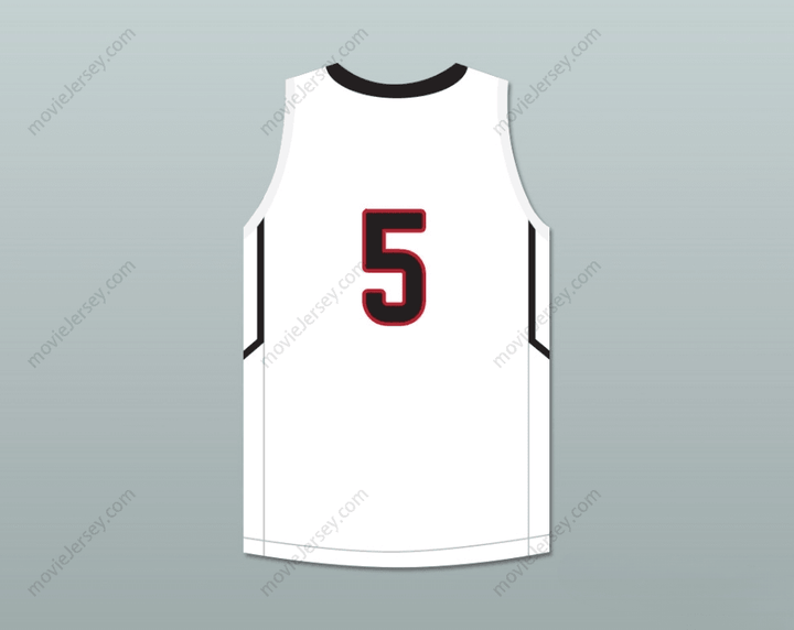 CUSTOM ANY Name Number P. J. WASHINGTON 5  PREP WHITE BASKETBALL JERSEY 1 Top Stitched S-6XL