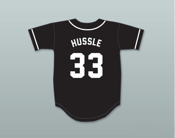 Custom Any Name Number NIPSEY HUSSLE 33 CRENSHAW BLACK BASEBALL JERSEY Top Stitched S-6XL