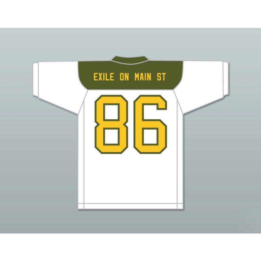 CUSTOM ANY Name Number MICK JAGGER 86 WHITE FOOTBALL JERSEY Top Stitched S-6XL