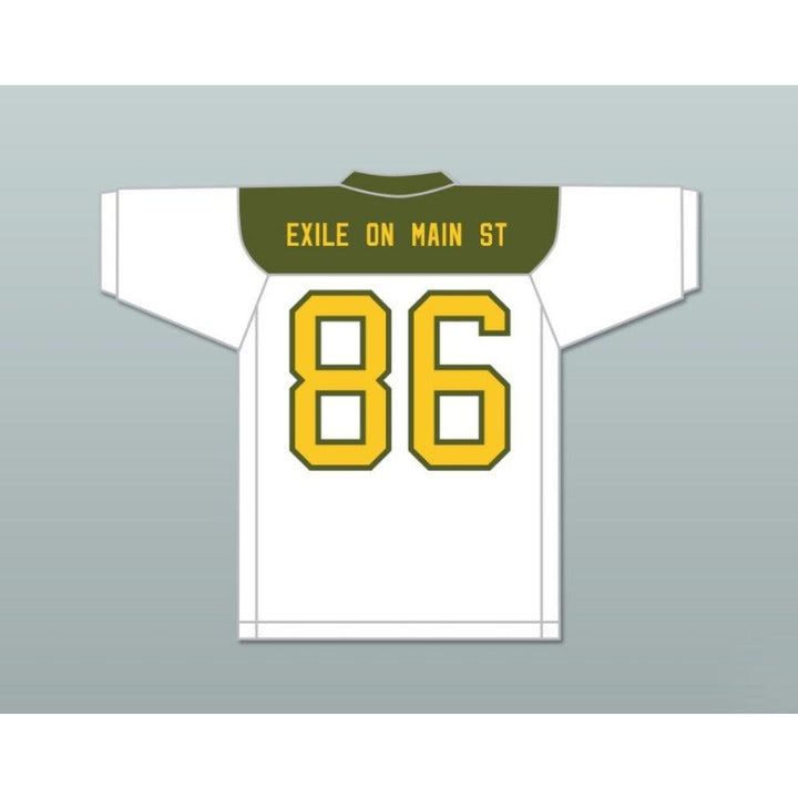 CUSTOM ANY Name Number MICK JAGGER 86 WHITE FOOTBALL JERSEY Top Stitched S-6XL