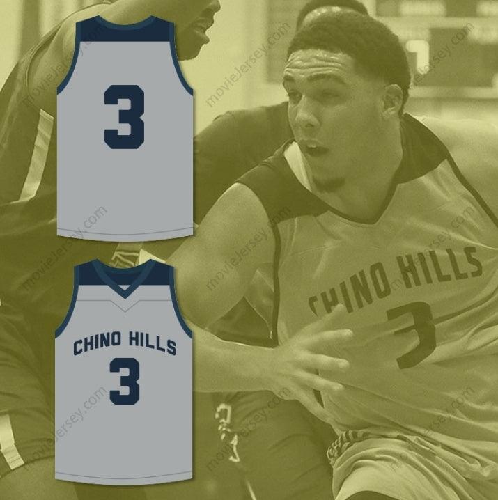 CUSTOM ANY Name Number LIANGELO BALL 3   HIGH SCHOOL HUSKIES GRAY BASKETBALL JERSEY Top Stitched S-6XL