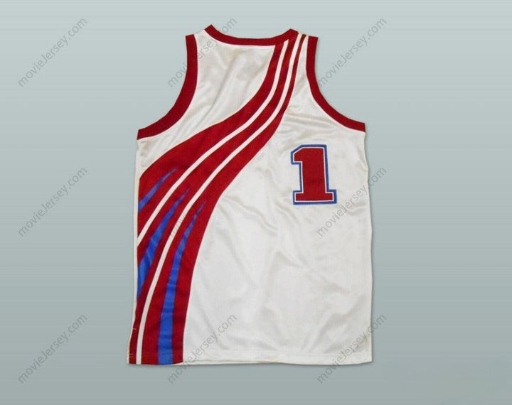 CUSTOM ANY Name Number SUPER STAR 1 WHITE BASKETBALL JERSEY Top Stitched S-6XL