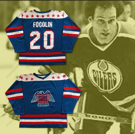 Custom Any Name Number Lee Fogolin Team USA Canada Cup Hockey Jersey Top Stitched S-6XL