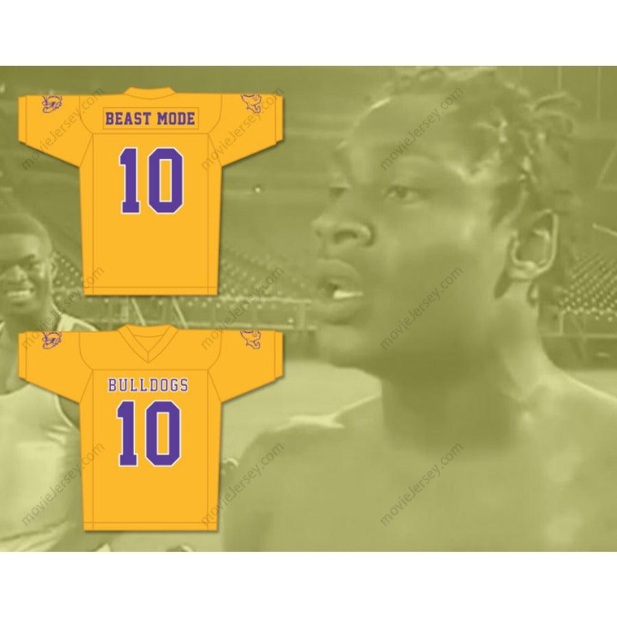 CUSTOM MARSHAWN BEAST MODE LYNCH 10 TECHNICAL FOOTBALL JERSEY INCLUDES Top Stitched S-6XL