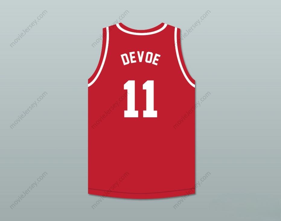 CUSTOM ANY Name Number RONNIE DEVOE 11 NEW EDITION RED BASKETBALL JERSEY Top Stitched S-6XL