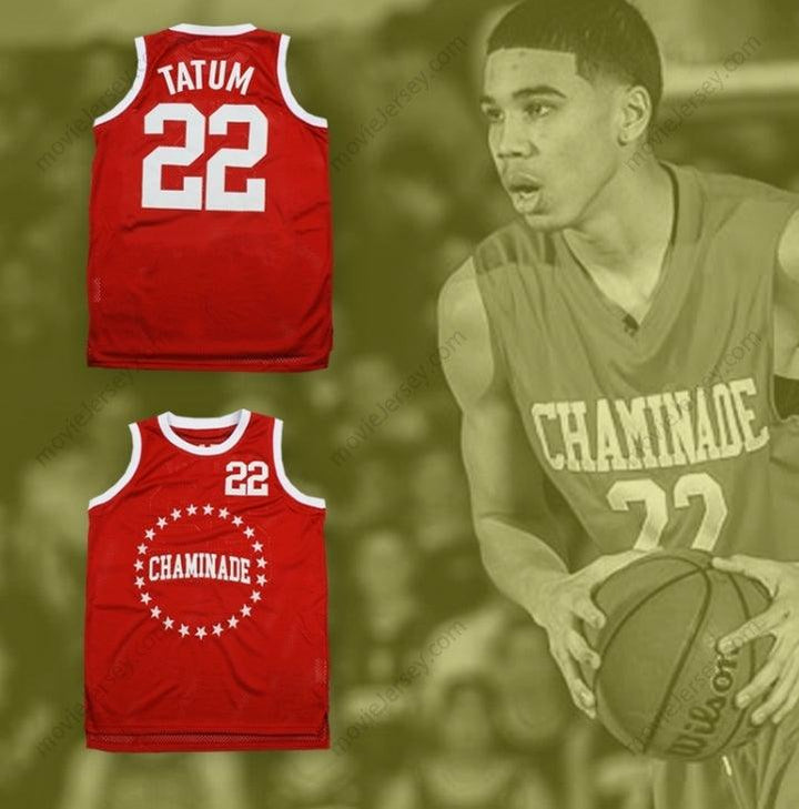 CUSTOM ANY Name Number JAYSON TATUM 22 CHAMINADE COLLEGE PREPARATORY SCHOOL RED ALTERNATE BASKETBALL JERSEY Top Stitched S-6XL