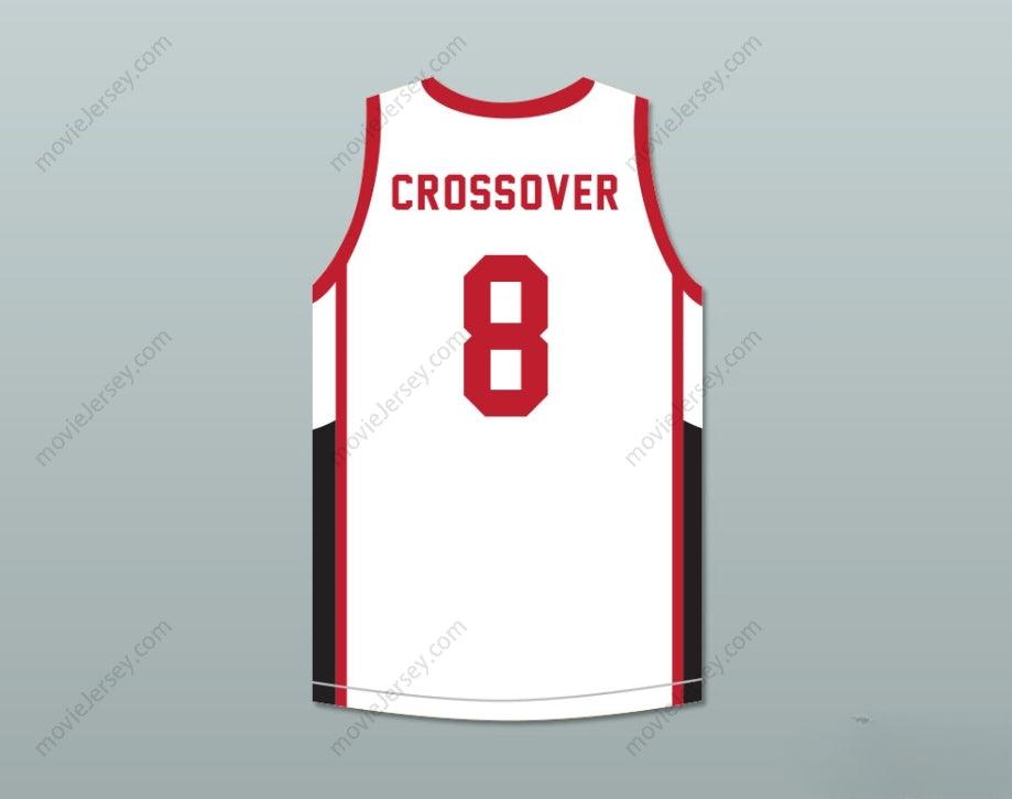 CUSTOM ANY Name Number CROSSOVER 8 ANKLE BREAKERS WHITE BASKETBALL JERSEY Top Stitched S-6XL