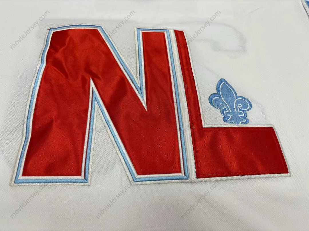 Custom Any Name Number DANNY ROSS 25 LE NATIONAL DE QUÉBEC WHITE HOCKEY JERSEY- LANCE ET COMPTE (HE SHOOTS, HE SCORES) Stitched Top Stitched S-6XL