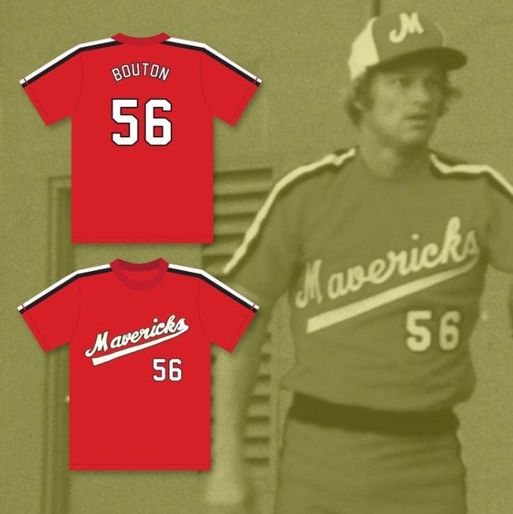 Custom Any Name Number JIM BOUTON 56   RED BASEBALL JERSEY THE BATTERED BASTARDS OF BASEBALL Top Stitched S-6XL