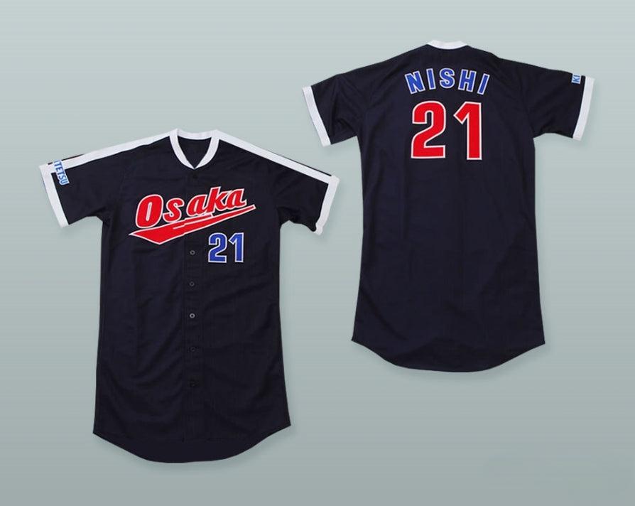 Custom Any Name Number YUKI NISHI 21 KINTETSU BUFFALOES OF OSAKA BASEBALL JERSEY Top Stitched S-6XL