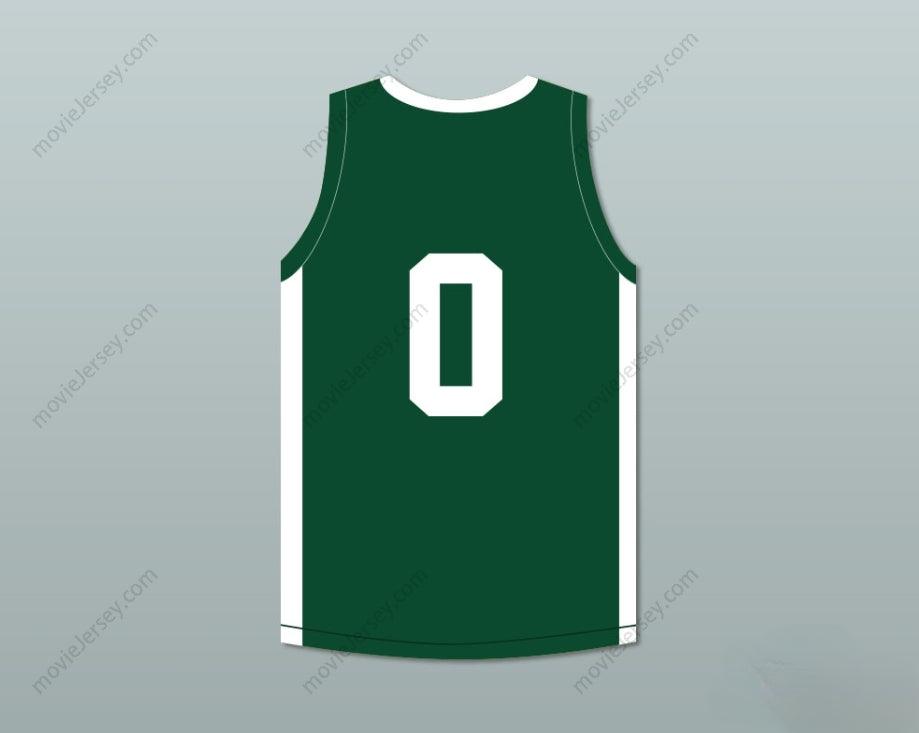 CUSTOM ANY Name Number LEBRON JAMES JR 0 BLUE CHIPS GREEN BASKETBALL JERSEY 1 Top Stitched S-6XL
