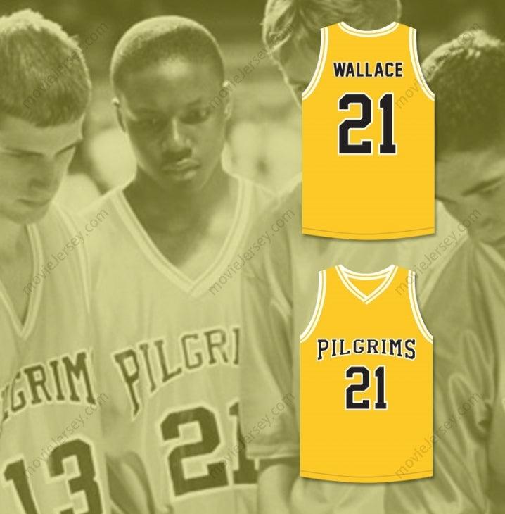 CUSTOM ANY Name Number JAMAL WALLACE 21 PILGRIMS BASKETBALL JERSEY FINDING FORRESTER Top Stitched S-6XL