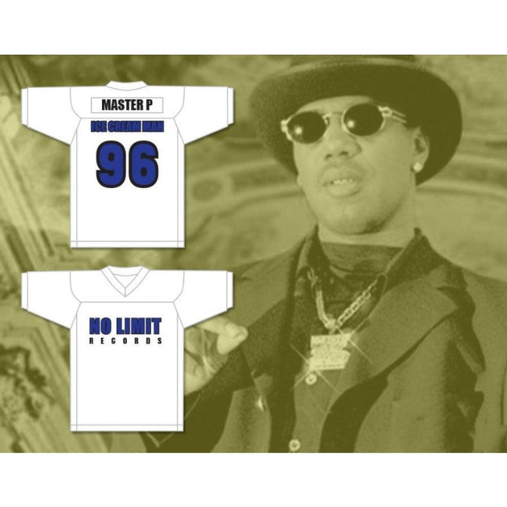 CUSTOM ANY Name Number MASTER P 96 ICE CREAM MAN NO LIMIT RECORDS Football Jersey Top Stitched S-6XL