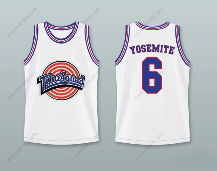CUSTOM ANY Name Number SPACE JAM TUNE SQUAD YOSEMITE SAM 6 BASKETBALL JERSEY STITCH SEWN Top Stitched S-6XL