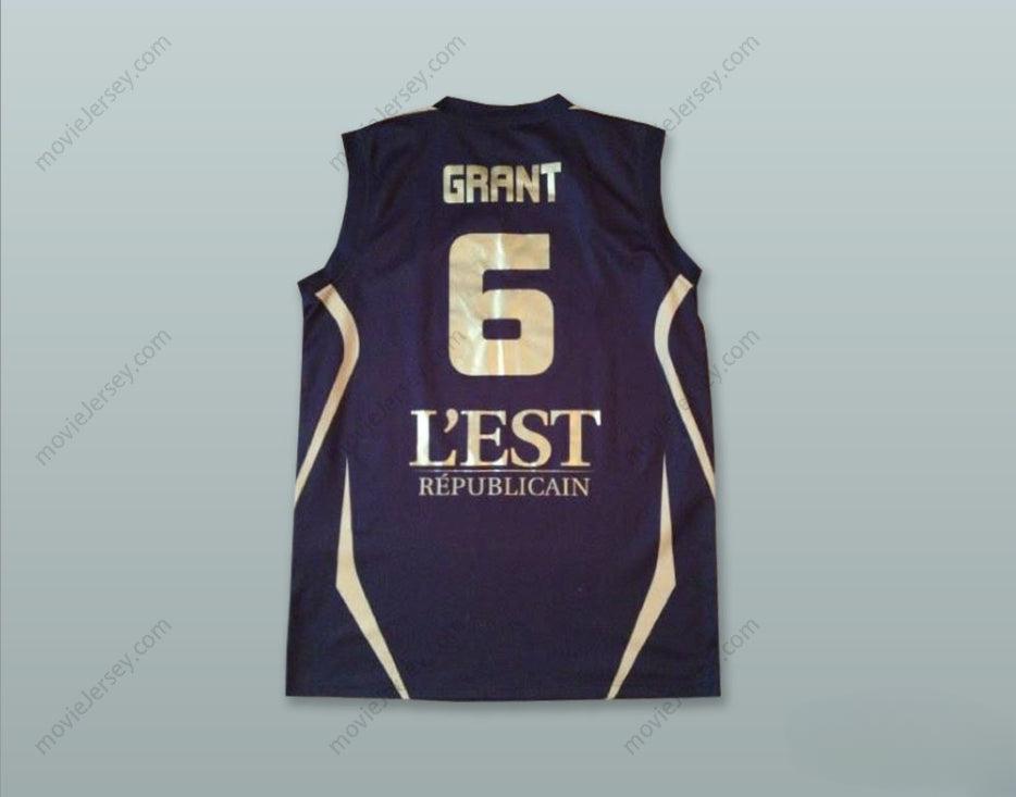 CUSTOM ANY Name Number KENNY GRANT 6 FRANCE NAVY BLUE BASKETBALL JERSEY Top Stitched S-6XL