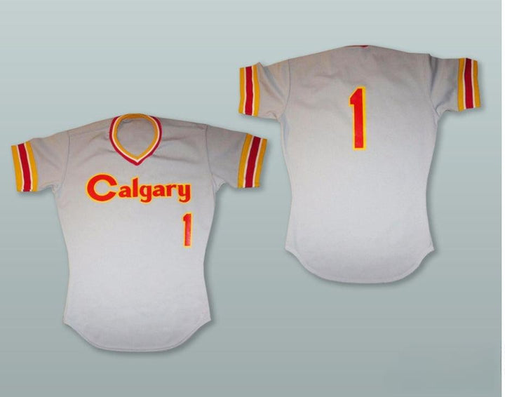 Custom Any Name Number CALGARY CANNONS 1 GRAY BASEBALL JERSEY Top Stitched S-6XL