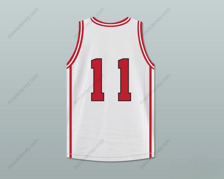 CUSTOM ANY Name Number ISIAH THOMAS 11 CHARGERS HIGH SCHOOL WHITE BASKETBALL JERSEY HOOP DREAMS Top Stitched S-6XL