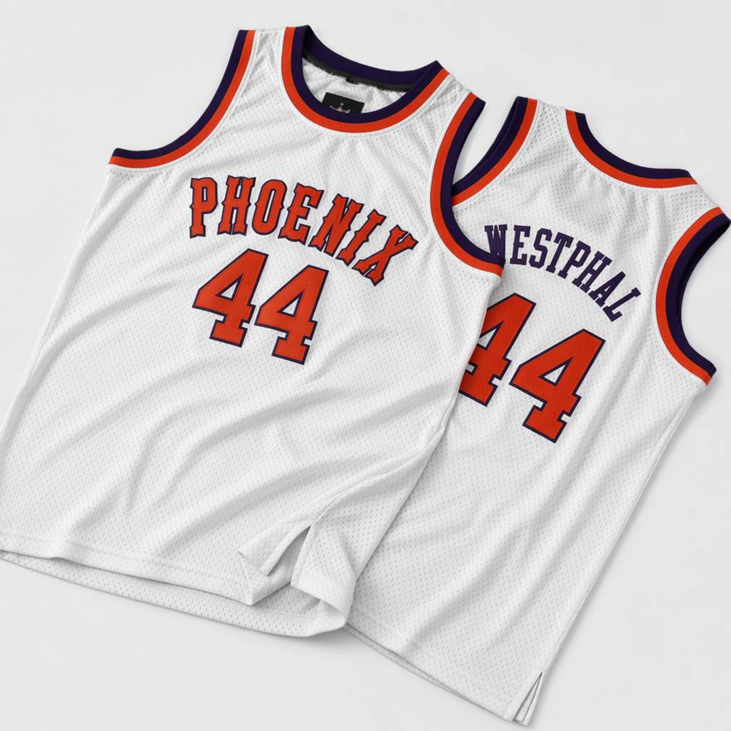 Custom Vintage 1970 Team Jersey Paul Westphal #44 White Purple Basketball Jersey Stitched S-6XL