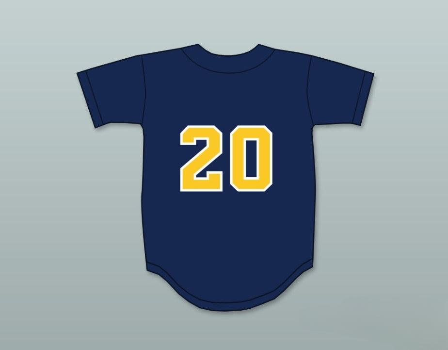 Custom Any Name Number MATTHEW STAFFORD 20 HIGHLAND PARK HIGH SCHOOL SCOTS NAVY BLUE BASEBALL JERSEY 1 Top Stitched S-6XL
