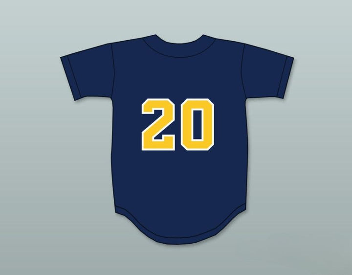 Custom Any Name Number MATTHEW STAFFORD 20 HIGHLAND PARK HIGH SCHOOL SCOTS NAVY BLUE BASEBALL JERSEY 1 Top Stitched S-6XL
