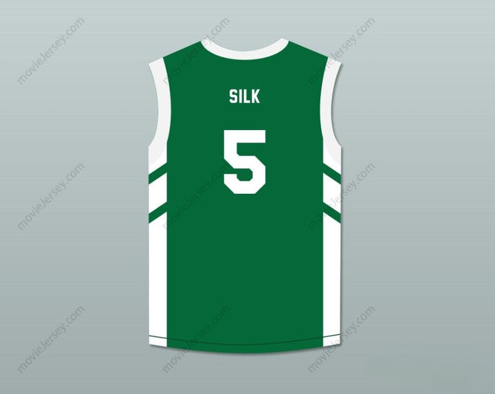 CUSTOM ANY Name Number ANDRE 'SILK' POOL 5 GREEN BASKETBALL JERSEY DENNIS RODMAN'S BIG BANG IN PYONGYANG Top Stitched S-6XL