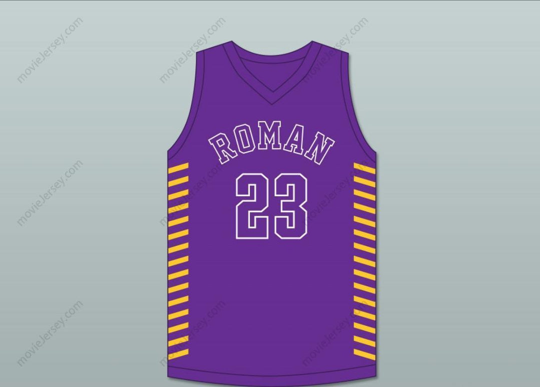Custom Any Name Number Jalen Duren 23 Roman Catholic High School Cahillites Purple Basketball Jersey 2 Top Stitched S-6XL