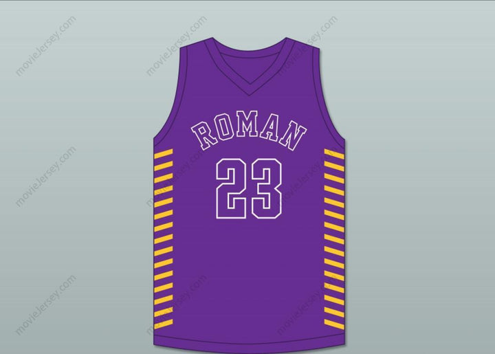 Custom Any Name Number Jalen Duren 23 Roman Catholic High School Cahillites Purple Basketball Jersey 2 Top Stitched S-6XL