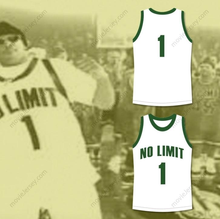 CUSTOM ANY Name Number MASTER P 1 NO LIMIT BASKETBALL JERSEY WHITE Top Stitched S-6XL