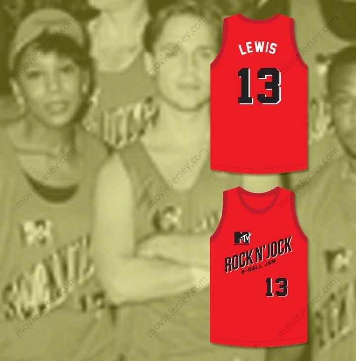 CUSTOM ANY Name Number DAWNN LEWIS 13 BRICKLAYERS BASKETBALL JERSEY SECOND ANNUAL ROCK N' JOCK B-BALL JAM 1992 Top Stitched S-6XL