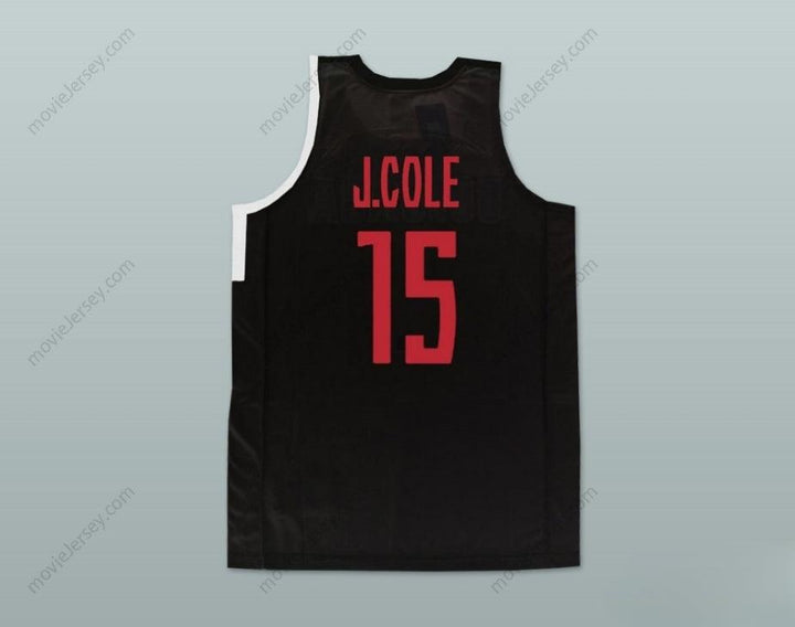 CUSTOM ANY Name Number J COLE 15 PATRIOTS VISIT RWANDA BLACK BASKETBALL JERSEY Top Stitched S-6XL