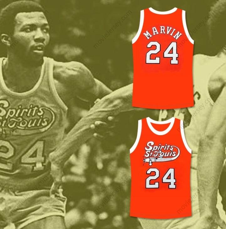 CUSTOM ANY Name Number MARVIN BARNES 24 SPIRITS OF ST. LOUIS BASKETBALL JERSEY Top Stitched S-6XL