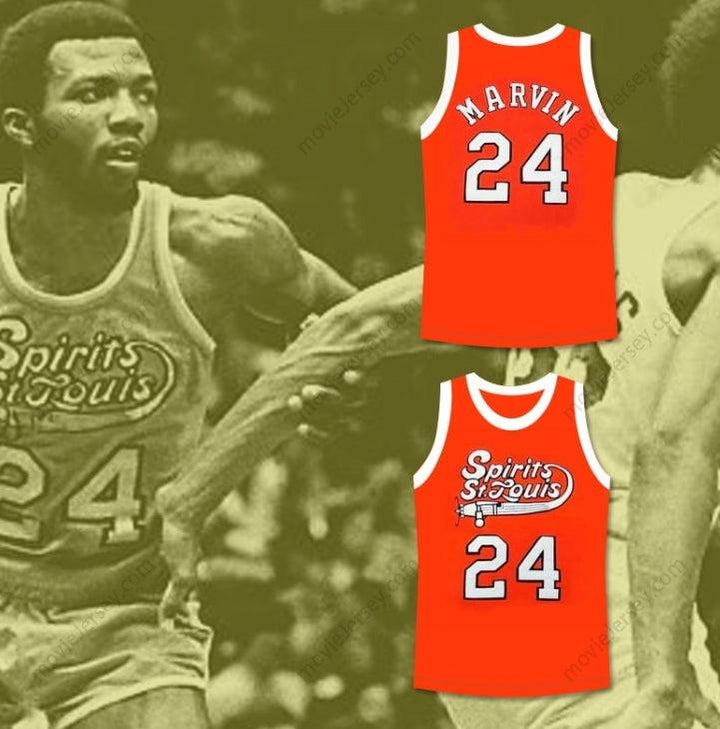 CUSTOM ANY Name Number MARVIN BARNES 24 SPIRITS OF ST. LOUIS BASKETBALL JERSEY Top Stitched S-6XL