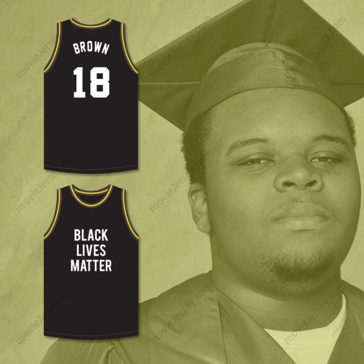 CUSTOM ANY Name Number MICHAEL BROWN JR 18 BLACK LIVES MATTER BASKETBALL JERSEY Top Stitched S-6XL