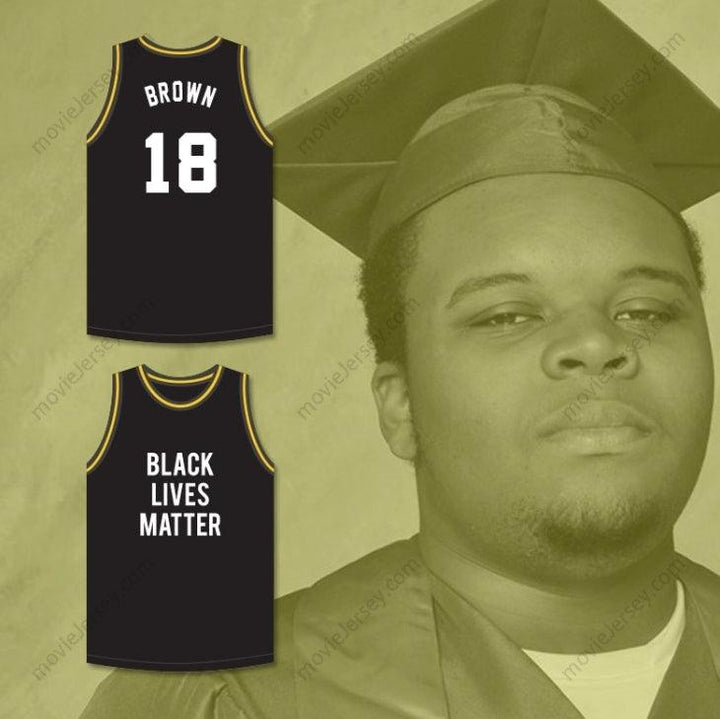 CUSTOM ANY Name Number MICHAEL BROWN JR 18 BLACK LIVES MATTER BASKETBALL JERSEY Top Stitched S-6XL