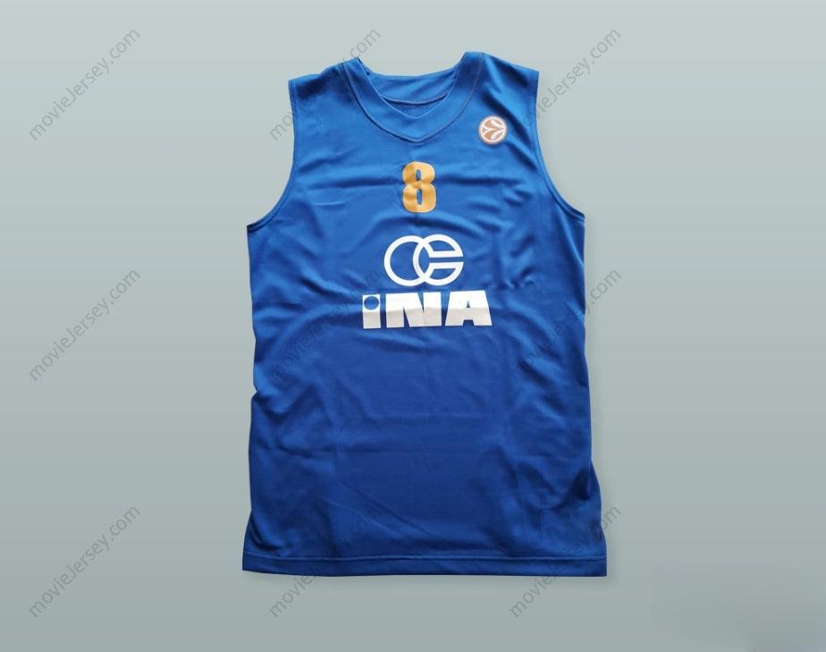 CUSTOM ANY Name Number MARIO HEZONJA 8 KK ZAGREB OSIGURANJE BASKETBALL JERSEY WITH PATCH Top Stitched S-6XL
